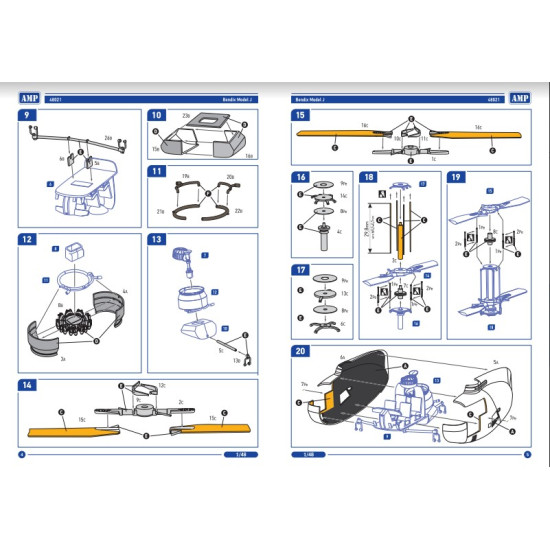 AMP 48-021 - 1/48 Bendix Model J, scale plastic model kit