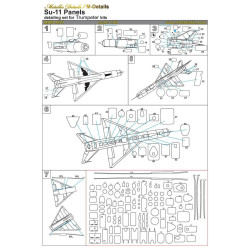 Metallic Details MDM4821 - 1/48 Su-11. Panels for scale model Trumpeter kit