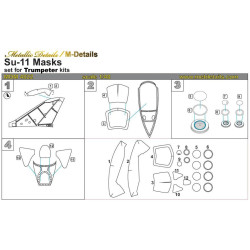 Metallic Details MDM4822 - 1/48 Su-11. Masks for scale model Trumpeter kit