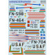 Print Scale PRS72-447 - 1/72 Lockheed F-USA & Europe Part 1 Wet Decals for aircraft model