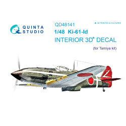 Quinta Studio QD48141 1/48 Ki-61-Id 3D-Printed and Coloured Interior on Decal Paper (Tamiya)