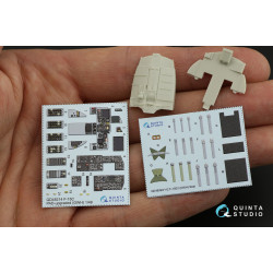 Quinta Studio QD48214 - 1/48 F-15C PAD-upgraded 3D-Printed & Coloured Interior on Decal Paper with Resin Parts (GWH)