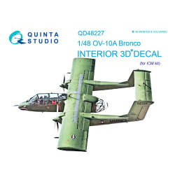 Quinta studio QD48227 1/48 OV-10A Bronco 3D Printed and Coloured Interior on Decal Paper (ICM)