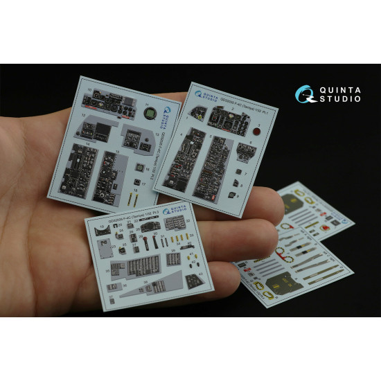 Quintas studios QD32035 1/32 F-4C 3D-Printed and coloured Interior on decal paper for Tamiya kit