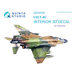 Quintas studios QD32035 1/32 F-4C 3D-Printed and coloured Interior on decal paper for Tamiya kit