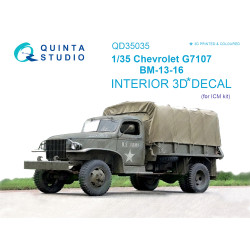 Quinta's studio's QD35035 - 1/35 Chevrolet G7107 3D-Printed & coloured Interior on decal paper (ICM)