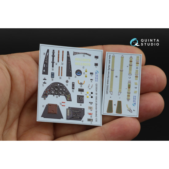 Quinta studios QD35041 - 1/35 Bf 109G-6 3D-Printed & Coloured Interior on Decal Paper (Border Model)