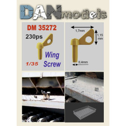 Dan Models 35272 - 1/35 Wing Screw. German Screw Lock. Set 230 Pcs. 3d Scale Model Kit