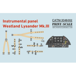 Print Scale PRS3D48-002 - 1/48 Instrumental panel Westland Lysander Mk.III 