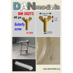 Dan Models 35273 1/35 Wing screw. Screw butterfly valve No.1 Set 48 pcs 3D