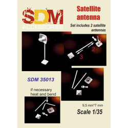 Dan Models SDM 35013 - 1/35 Satellite antenna. If necesary heat and bend 9.5x7mm