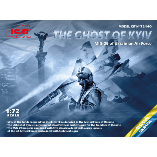 ICM 72140 - 1/72 THE GHOST OF KYIV MIG-29 of Ukrainian Air Force, scale model