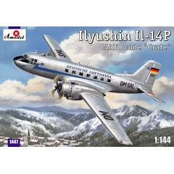Ilyushin IL-14P DDR Lufthansa civil aircraft (Ilyushin design bureau) 1/144 Amodel 1447