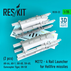 Reskit RS35-0022 - 1/35 M272 - 4 Rail Launcher for Hellfire missiles (2 pcs)