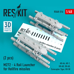 Reskit RS48-0316 - 1/48 M272 - 4 Rail Launcher for Hellfire missiles (2 pcs)