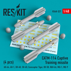 Reskit RS48-0327 - 1/48 CATM-114 Captive Training missiles (4 pcs), scale model kit