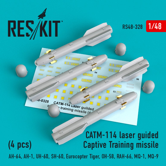 Reskit RS48-0328 - 1/48 CATM-114 laser guided Captive Training missiles (4 pcs)