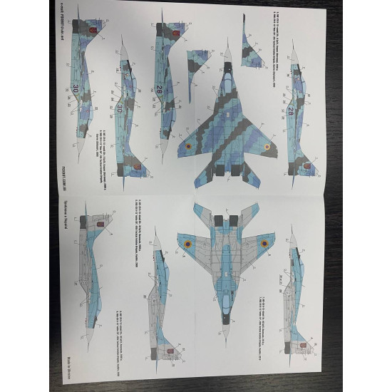 Foxbot 48-076 - 1/48 Ukrainian Fulcrums MiG-29 913 Decal scale model kit