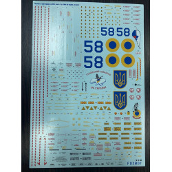 Foxbot 48-085 - 1/48 Sukhoi Su-27P, Part 2, Ukranian Air Forces, digital camouflage Decal
