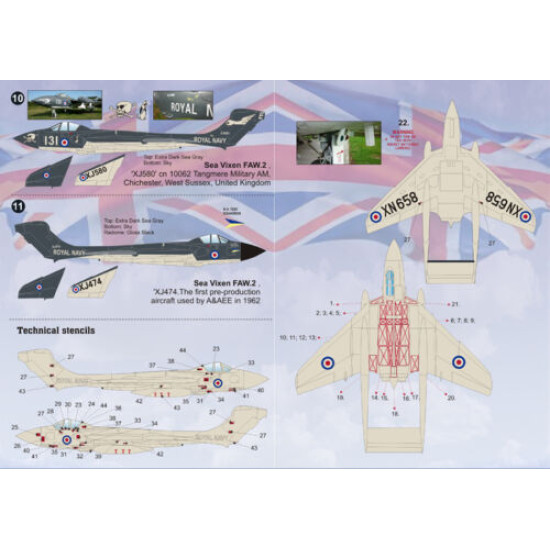 Print Scale 72-050 - 1/72 Decal for De Havilland Sea Vixen (Aircraft wet decal)