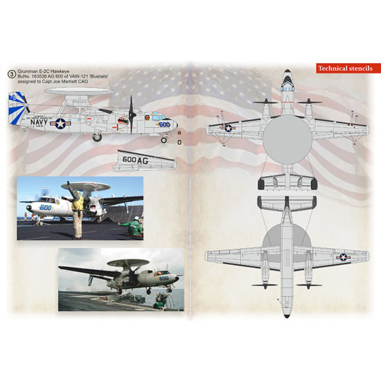 Print Scale 72-433 - 1/72 Grumman E-2C Hawkeye Part-2, Aircraft wet decal