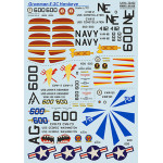 Print Scale 72-433 - 1/72 Grumman E-2C Hawkeye Part-2, Aircraft wet decal