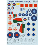 Print Scale 72-436 - 1/72 Bristol Beaufighter Mk.X Part 2, Aircraft wet decal