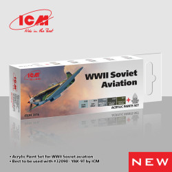 ICM 3016 - Acrylic paint set for WWII Soviet aviation (early period)