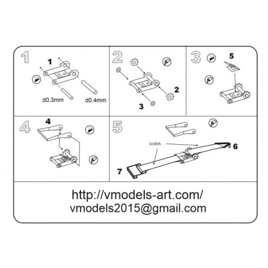 Vmodels 35074 - 1/35 - Ratchet Mechanism With Automatic Adjustment 35074