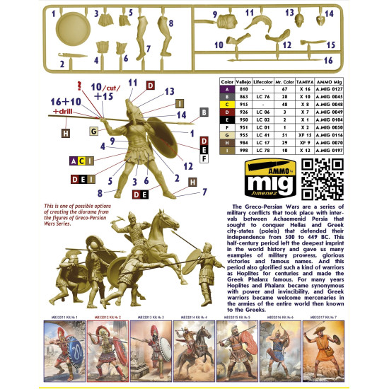 Master Box 32012 - 1/32 Greco-Persian Wars Series. Hoplite. Kit No. 2, scale model kit