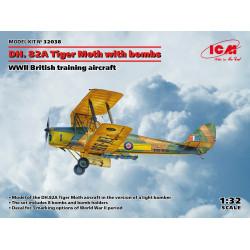 ICM 32038 - 1/32 DH. 82A Tiger Moth with bombs British WW2 training aircraft scale model kit