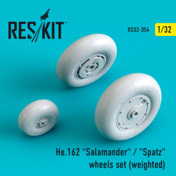 Reskit RS32-0354 - 1/32 He.162 Salamander Spatz wheels set (weighted)