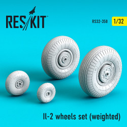 Reskit RS32-0358 - 1/32 Il-2 wheels set (weighted) for scale model kit