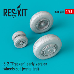 Reskit RS48-0333 - 1/48 S-2 Tracker early version wheels set weighted for model kit