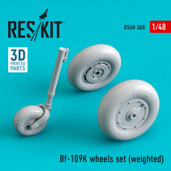 Reskit RS48-0360 - 1/48 Bf-109K wheels set (weighted) (1/48) for scale model kit