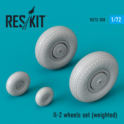 Reskit RS72-0358 - 1/72 Il-2 wheels set (weighted) for scale plastic model kit