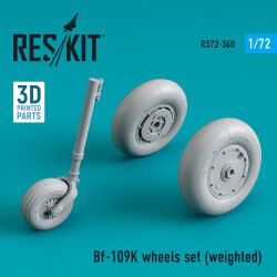 Reskit RS72-0360 - 1/72 Bf-109K wheels set (weighted) for scale plastic model kit