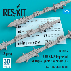 Reskit RS72-0364 - 1/72 BRU-41/A Improved Multiple Ejector Rack (IMER)