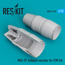 Reskit RSU72-0192 - 1/72 MiG-29 exhaust nozzles ICM Kit (1/72), scale model kit