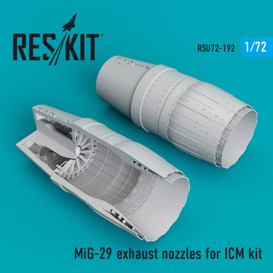 Reskit RSU72-0192 - 1/72 MiG-29 exhaust nozzles ICM Kit (1/72), scale model kit