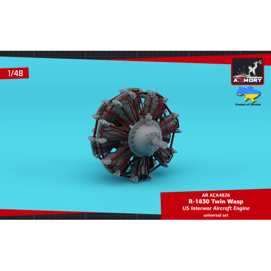 Armory AR-ACA4826 - 1/48 R-1830 Twin Wasp aircraft engine, scale model kit