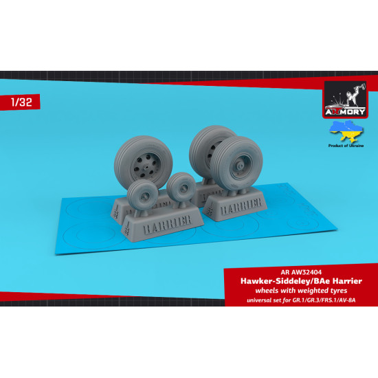 Armory AR-AW32405 1/32 H.S. Harrier GR.7/GR.9/AV-8B wheels w/ weighted tyres