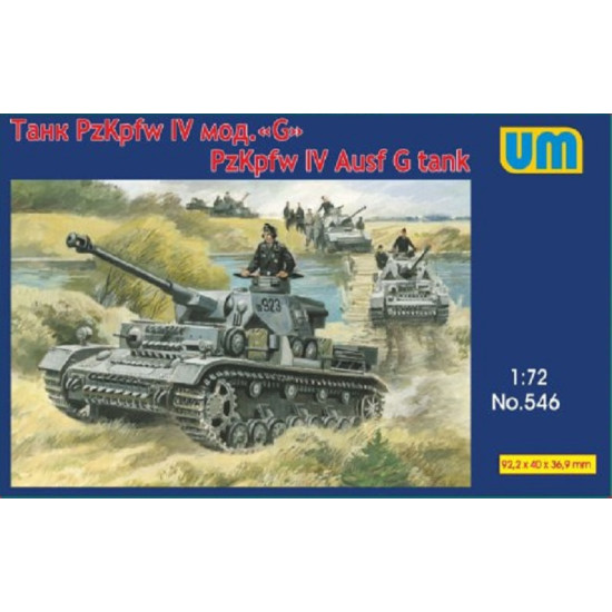 Unimodel 546 - 1/72 Tank Panzer IV Ausf G, scale plastic model kit