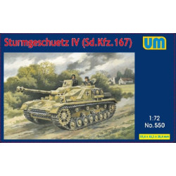 Unimodel 550 - 1/72 Sturmgeschutz IV-43 (Sd.Kfz.167), scale plastic model kit