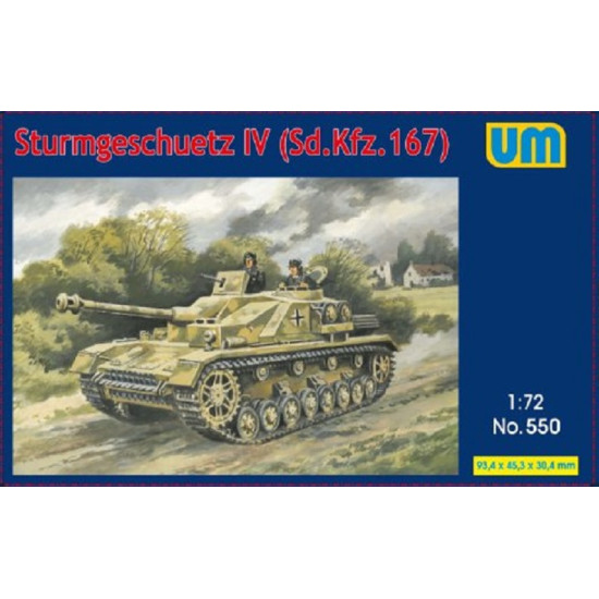 Unimodel 550 - 1/72 Sturmgeschutz IV-43 (Sd.Kfz.167), scale plastic model kit