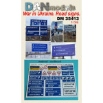 Us Stock Dan Models 35413 - 1/35 Road And Anti-russian Signs. Ukraine 2022. Material - Cardboard