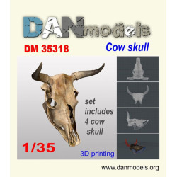 Dan Models 35318 - 1/35 Cow skull. Set 4 pcs. 3D printing, scale model kit