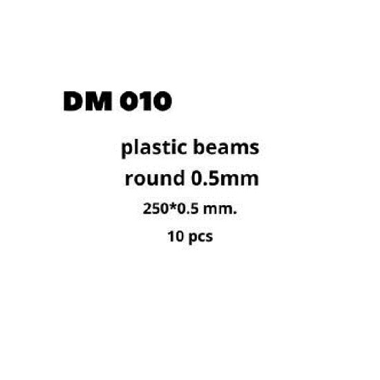 Dan Models 010 - Plastic profile bar 250 x 0.5 mm (10 pcs)