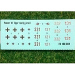 Foxbot 100-004 - 1/100 Tiger Decal for Pz.Kpfw VI Tiger (early production) Scale