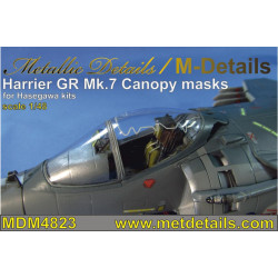 Metallic Details MDM4823 - 1/48 Harrier GR Mk.7. Canopy masks (for Hasegawa kit)